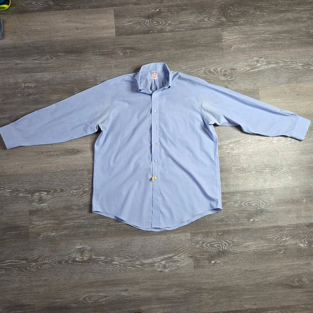 Brooks Brothers - Men's 16-33 Traditional Fit Blue Button-Down Dress Shirt